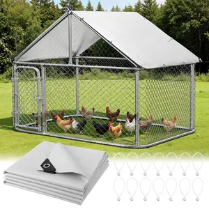 PETCOZIFE Chicken Coop Cover Large Walk-in Chicken Run Pen, Waterproof, Fence Chicken Cages Cover, (Only Cover, Frame Not Included)