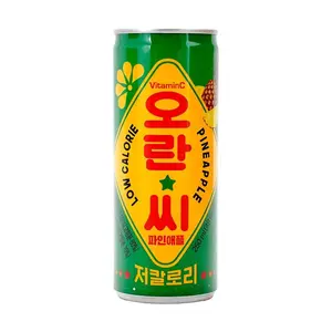 DONG-A Oran-C Vitamin C Sparkling Drink Pineapple Flavor - Low Calorie, Classic Korean Soda 250ml