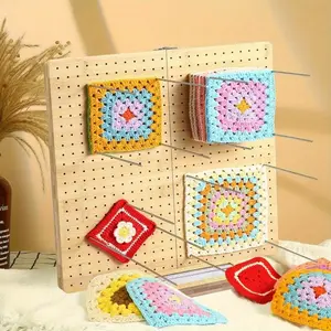 1 piece of hand-woven board DIY crochet piece shaper, soft wool positioning pegboard for figurines, crochet fixing board, lovely crochet knitting supplies, knitting tags, an ideal gift for knitters and crocheters, Handmade Gifts