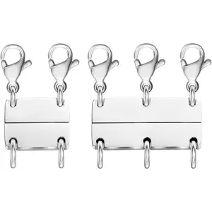 Necklace Separator for Layering Multi Necklace Layering Clasp Gold and Silver Magnetic Necklace Clasp for Layered Look, Necklace Connectors for Multiple Necklaces SpringStatements