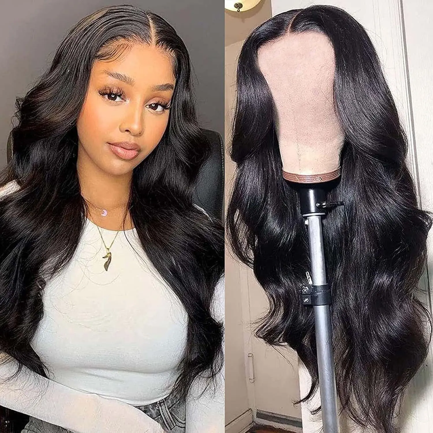 Wear and Go Glueless Wigs Hair Pre Plucked Pre Cut Wigsfor Black Women 180 Density Water Wave Bob Wig HairCurly Wig 26 Inch