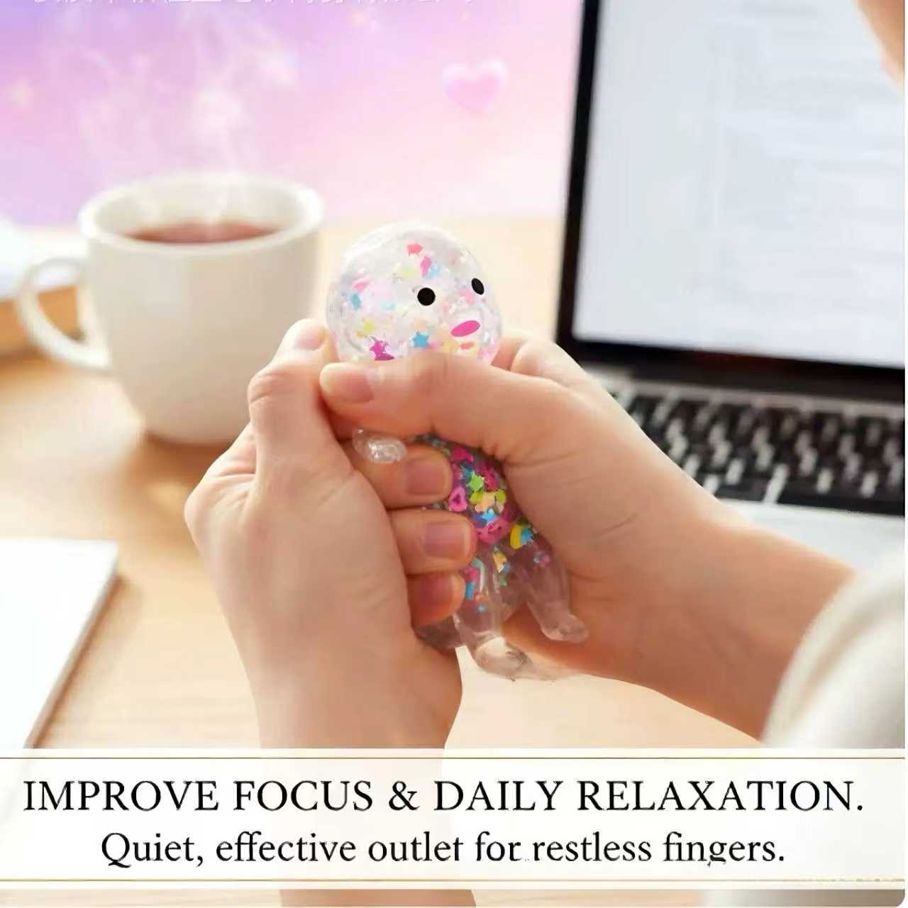 Curiosities Sugar Swaps Jumbo Baby Squishy - Crystal Version Sparkly Squishies for Stretching & Squeezing, Non-Toxic Sensory Fidget Toy for Stress Relief, Stress Relief Sensory Fidget Toys for Kids & Adults