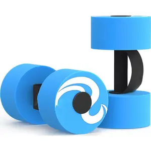 2-Pack High-Density EVA-Foam Water Weights |   Handle Strip Pool Exercise Dumbbells |   Aqua Therapy & Fitness Gear for Men Women