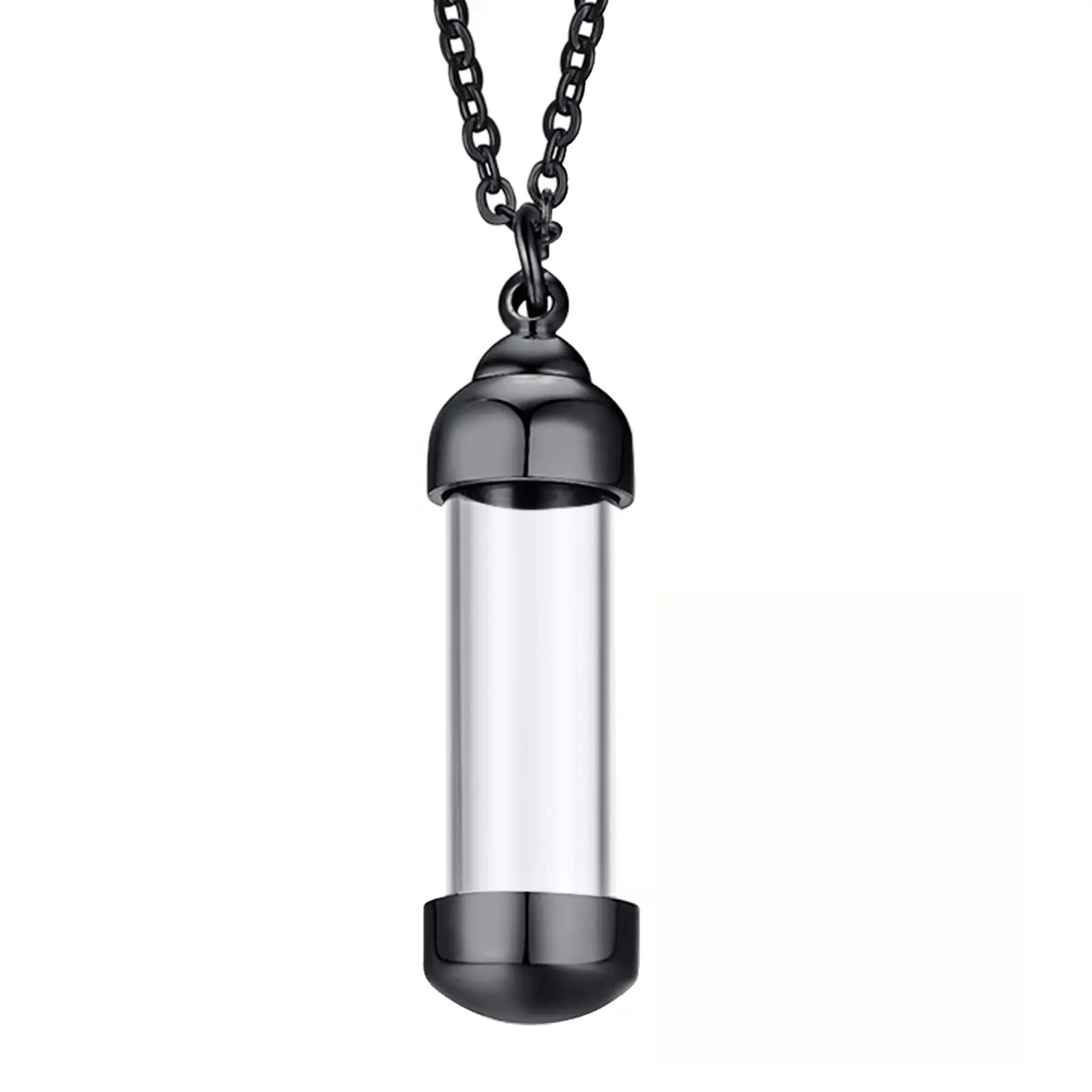 OIDEA Perfume Bottle Pendant Necklace - Stainless Steel, Refillable Glass Vial, Aromatherapy Locket, Drop Charm, Micro Size, Bottle-Shaped Chain Jewelry for Women, Drop Charm Necklaces, Micro Size Necklaces