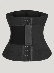 Women's Solid Waist Trainer, Adjustable Hook and Eye Closure Tummy Control Body Shaper, Women's Shapewear Clothing, Women's Waist Trainer Slim Fashion, Summer Outfits 2024