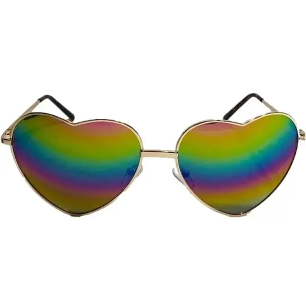 6018 | Rainbow Lens Novelty Heart Sunglasses