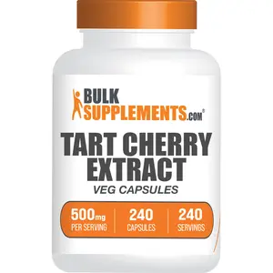 BulkSupplements - Tart Cherry Extract Veg Capsules - Antioxidant - Muscle Recovery - 240 Capsules - 500mg per Serving