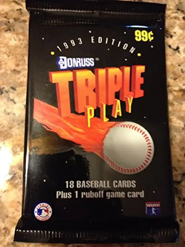 1 Pack of 1993 Donruss Triple Play Baseball Cards - 18 Cards! Vintage!