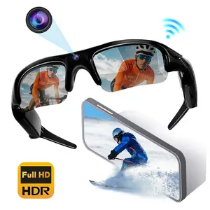Smart Glasses HD Video Wireless WiFi Wearable Camera Multifunctional Smart Glasses Outdoor Sports DV Camera for Adventure First Person Vlog Cycling Fishing Recording Glasses