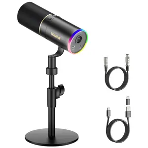 TONOR TD520S XLR/USB Gaming Mic with RGB Light, Mute Button, Headphones Jack, Metal Design for PC, Mac, Android, PS4/5 TONOR TD520S XLR/USB Gaming Mic with RGB Light, Mute Button, Headphones Jack, Metal Design for PC, Mac, Android, PS4/5