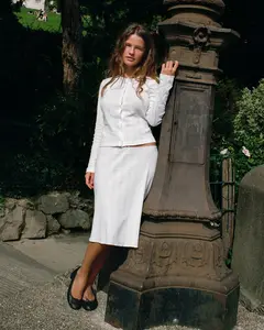 Cou Cou — The Cardigan | White Pointelle
