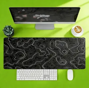 Abstract Geometric Extended Mouse Pad - Large Gaming Desk Mat with Stitched Edges & Non-Slip Base tiktokshopspringglowup