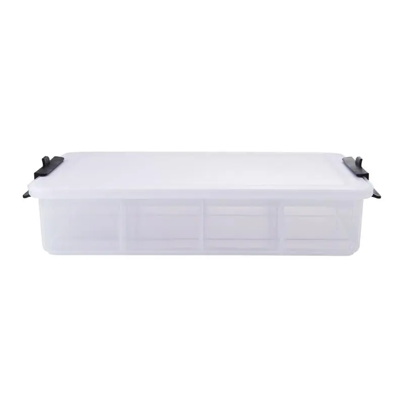 Lifetime Brands 6084036 Snackle Box with Cutting Lid, Clear & White
