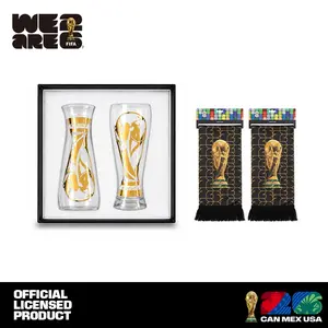Official FIFA World Cup 26 Beer Glass Set-11oz Craft Beer Glasses for Pilsner IPA & More