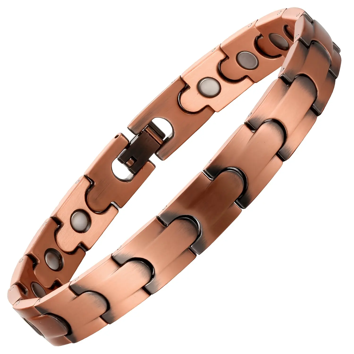 Unisex Copper Magnetic Bracelet - Adjustable Everyday Wrist Candy, Fashion Costume Jewelry Gift for Women Men