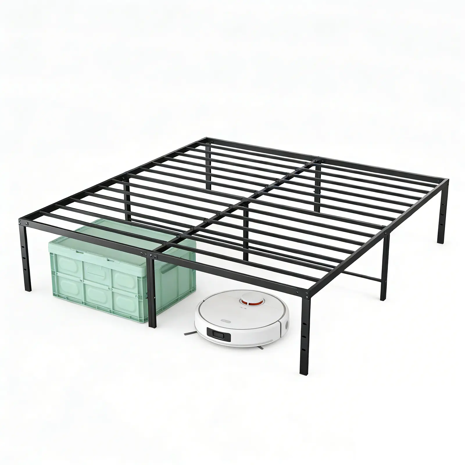 Heavy Duty Bed Frame, 16 Inch Metal Platform Bed Frame with Enhanced Stability, Sturdy Steel Frame Noise-Free, Under-Bed Storage, No Box Spring Needed