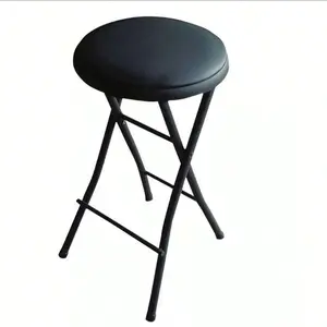 Vinyl Folding Stool Black