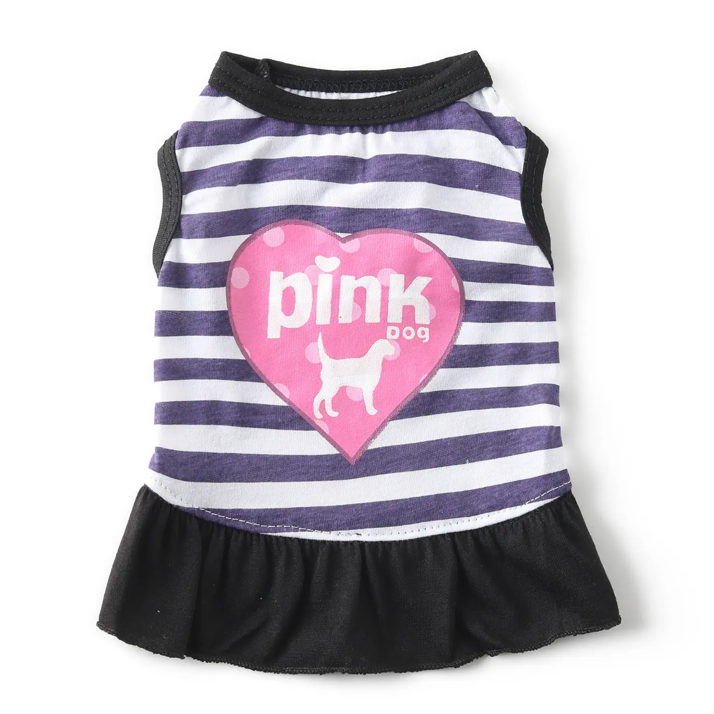 Cute Cotton Dress for Small Dogs, Sweet Summer Pet Skirt with Bow, Breathable Daily Wear Puppy Outfit for Teddy Bichon Poodle