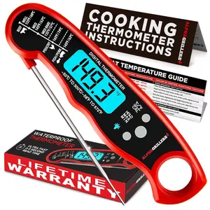 Meat Thermometer Digital – Instant Read Food Thermometer for Cooking & Grilling – Professional Kitchen Gifts for Men, Dad & Mom