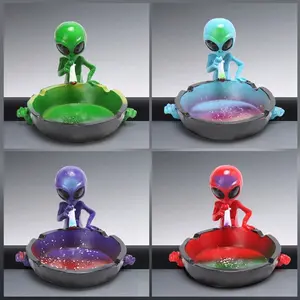 Alien Ashtray Decorative Figurine, Unique Home Garden Outdoor Decoration, Creative Et Design, Wholesale Export Quality Craft Gift