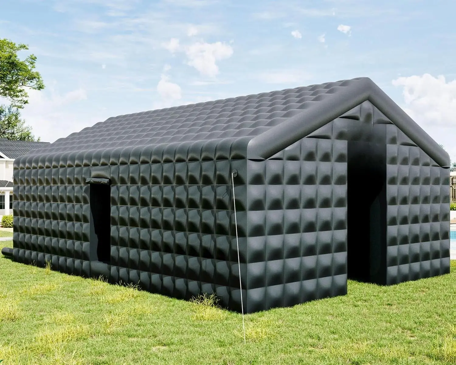 【Ships in 2 Boxes】Amerlife Large Black Inflatable Night Club Tent with 2 Side Doors, with Logo Area Gazebo Event House for Wedding Birthday Backyard Party- Ships in 2 Boxes,Best Gift Ideas/Christmas Gifts #homemakeover