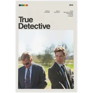 Tv Show Posters True Detective Poster Decorative Painting Canvas Wall Art Living Room Posters Bedroom