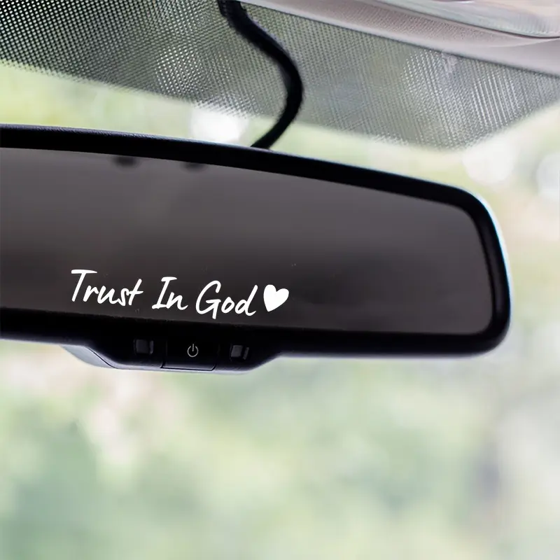 Metal Jesus Christ Cross Badge Stickers, Trust in God Vinyl Rearview Mirror Truck Decals,2.5"×1.8" Alloy 3D Individual Car Cross Sticker, Self Adhesive Scratch Covering Metal Cross Auto Emblem Decal for Car Body Fender Tail