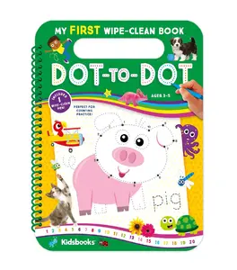 My First Wipe-clean Book: Dot-to-dot Spiral-bound