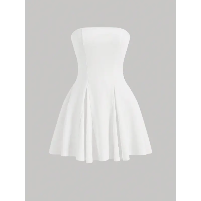 slim fit dress slacks Leely Women White Chiffon Mini Graduation Dress Long Sleeves V-Neck Little White  Dress – leelyuk main image 1