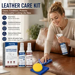Leather Care Kit for Sofa Cleans Conditions & Protects Restores Shine Prevents Cracking Safe for All Leather Types
