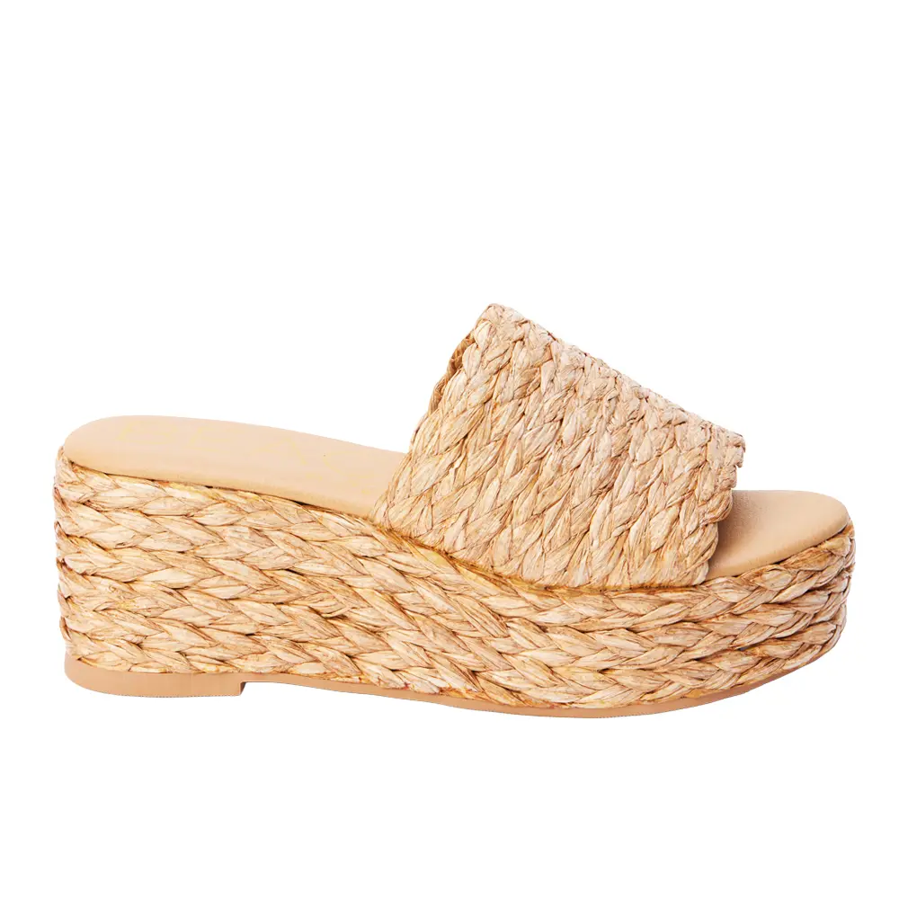 BEACH by Matisse Womens Peony Platform Espadrille Casual Sandals Casual High Heel 3" & Up - Brown