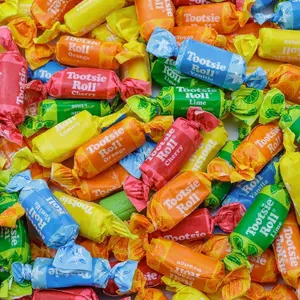 FRUIT CHEWS Candy 2 lb – Individually Wrapped (136 Pieces), Bulk Bag, 5 Assorted Flavors, Soft & Fruity, Gluten & Peanut Free