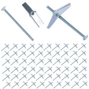 Toggle Bolts for Drywall,  Toggle Drywall Anchors Kit, Carbon Steel Butterfly Anchors for Ceiling, Sheetrock, Hollow Wall