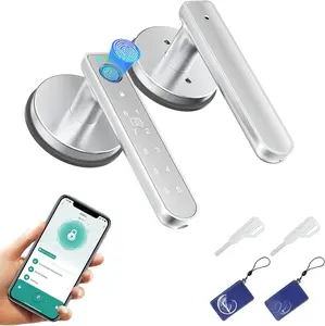 Fingerprint Door Lock  Fingerprint Door Knob with Keyless Entry Biometric Door Lock with Keypad App Control Easy Installation for  Bedroom Office()