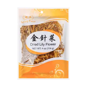 SPRING FARM Premium Dried Golden Needles Daylily Flowers (114g) - High-Quality Edible Flowers for Cooking & Soups
