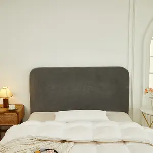 Ultra Soft Cloud Velvet Headboard Cover, Fabric Upholstered Headboard, Dustproof Easy Install Full Wrap Bed Head Protector, Fits 1.2-2.2m Beds, Durable & Protective
