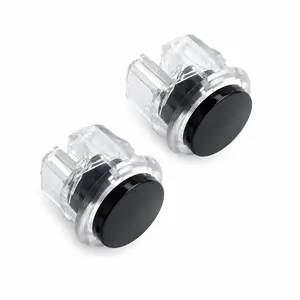 Transparent Arcade Push Button - Clear Design with COLOR Cap Component Press Switch