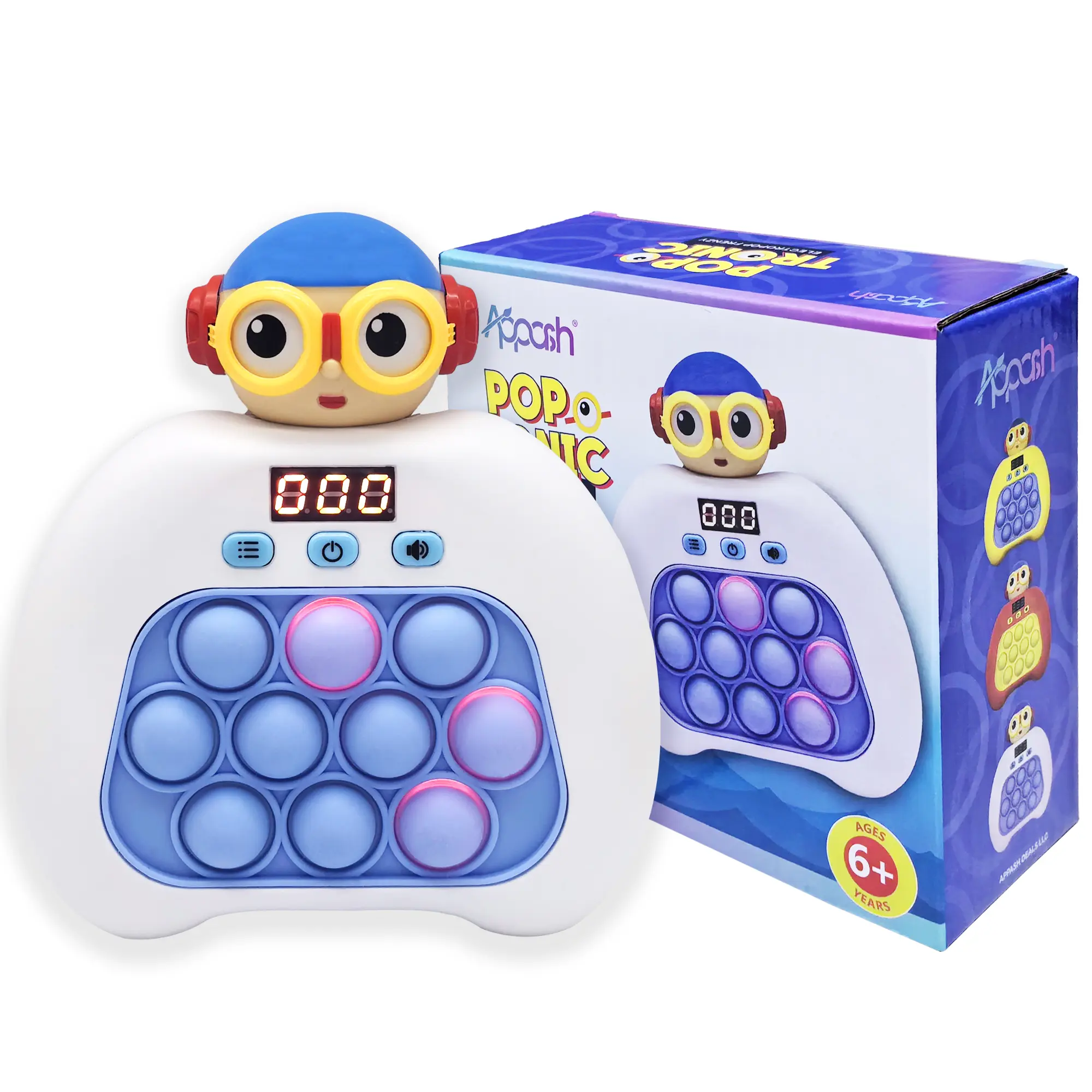 Fast Push Pop It Game Crisp Click Light Up Bubbles 10 Modes Stress Relieving Fidget Toy for Kids and Adults