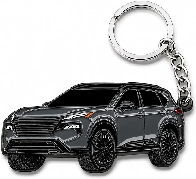 Nissan Rogue Keychain – Gray SUV Key Ring, Stylish Car Accessory, Gift for Rogue Owners & Nissan Lovers