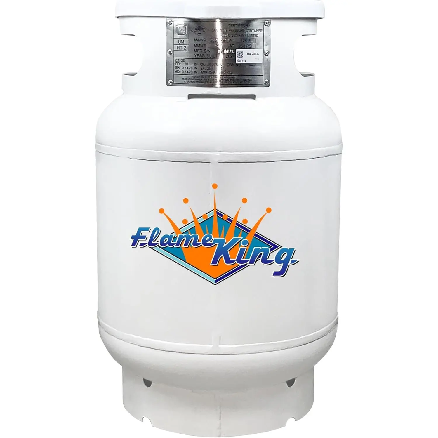 Flame King CYL100ASME 100-Pound ASME Propane Tank, Multi-Valves with Accurate Gas Level Gauge
