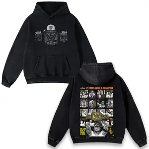 Hoodie  John Cena 17 Times World Champion Acid Washed Hoodie WWE Wrestling Pullover Vintage Streetwear Unisex Oversized Fleece Sweatshirt Champion Belt Graphic Fan Merch