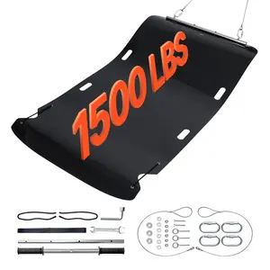 VEVOR Yard Drag Sled, 90x 46 in, 1500lbs Heavy Duty Utility Sled, HDPE Drag Glider with Ropes Pull Cables, Hand Vehicle Use Game Hauler for Firewood Ice Fishing, Compatible with ATVs UTVs Tractors