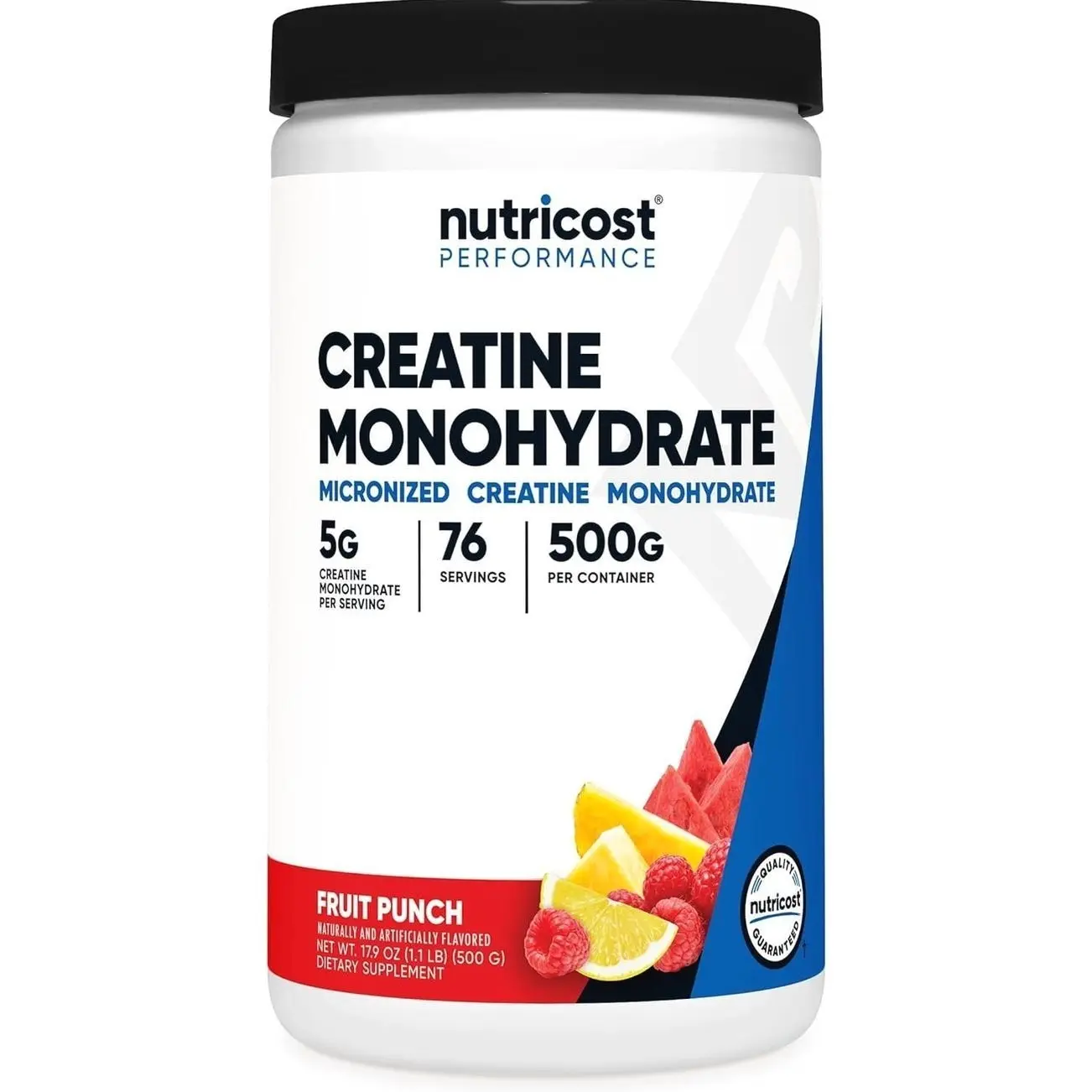 Nutricost Creatine Monohydrate Powder (Fruit Punch, 500 Gram) Supplement Fitness Vitamin