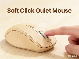 SABLUTE CK23 2.4G Wireless Mouse Ergonomic Design with 3 DPI Levels 800/1200/1600 USB Receiver for Windows Mac PC Notebook Skin-Friendly Silicone Non-Bluetooth