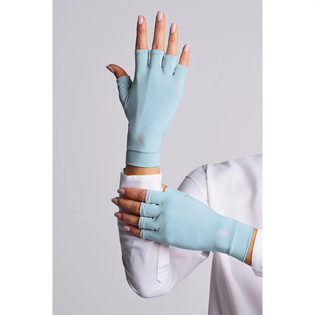 Ouray Fingerless Gloves | Light Blue