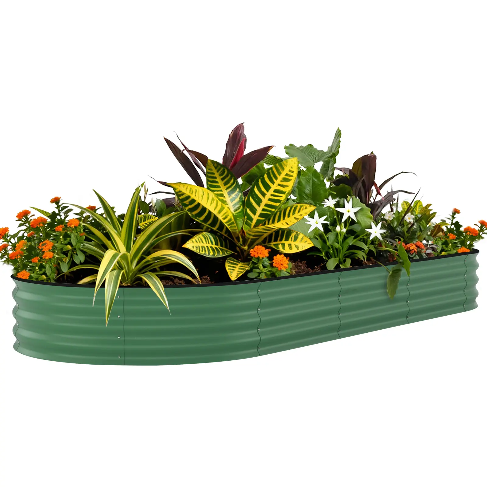Garvee 8' X 4' X 1.5' Galvanized Metal Raised Garden Bed – Outdoor Planter Box for Vegetables, Flowers & Herbs – Rust-Resistant, Easy Assembly, Ergonomi