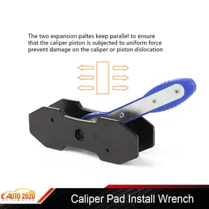 Brake Caliper Press Tool Separator 360° Degree Ratchet Wrench Caliper Pad Install Tool Press Ratchet For most large trucks commercial vehicles with Four piston Calipers