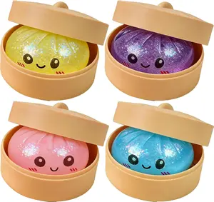 Glitter Dumpling, Glitter Dumpling Squishy Box, Dumplings Squishy, Dumplings Squishys - Soft Squeeze Decompression Dough (4PCS),summervibes