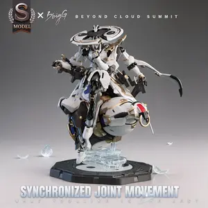 Cloud Peak Zen Mech Collectible Figure, Advanced Alloy Skeleton Robot Model, Cyberpunk Lotus Base Jointed Display, 36cm Adult Artwork, Articulated Figures