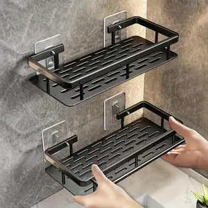 No-Drill Bathroom Shelves, Shower Shelves for Shampoo, Cosmetics and Soap, Space-Saving Bathroom Shower Organizer, Easy-to-Install Utility Shelves, Bathroom Accessories Organizer, Bathroom Organizing Accessories, Bathroom Space Saver, Bathroom Organizers